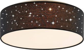Lindby L&aacute;mpara De Techo Led ellamina En Negro Textura, Tela, Tejido, Seda - Lindby
