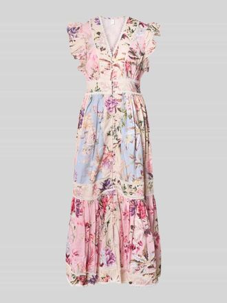 Vero Moda Maxikleid mit Knopfleiste Modell MESSA in Rosa, Gr&ouml;&szlig;e 34