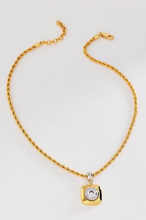 Luv AJ Luna Bezel Pendant Necklace