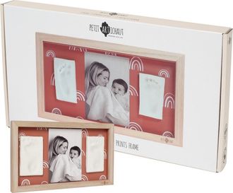 PETIT ARTICHAUT 2 Prints - Baby Imprint & Photo Frame, Twin Keepsake Frame in Rainbow Terracotta at Nordstrom