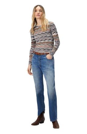 Missoni Five-pocket Mid-rise Washed Denim Pants in Blue at Nordstrom, Size 42 It