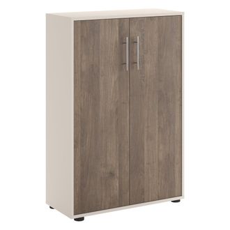 Dmora Armario Multiuso 2 Puertas Parabita, 2 Estantes, 2 Puertas, 3 Compartimentos, 79x118h Cm Beige