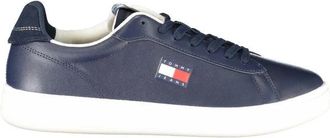 Tommy Hilfiger Blauwe Leren Heren Sneaker - Heren - Sneakers - Blauw - 40 EU - Schoenen