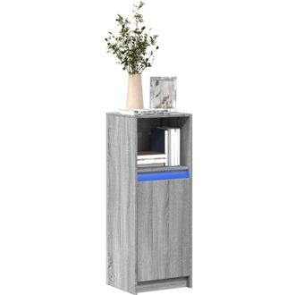 vidaXL Vidaxl - Sideboard with led Grey Sonoma 38x34x100 cm Engineered Wood