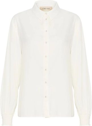 Cream Witte Lange Mouw Shirt - Dames - Overhemden - Wit - XL - Overhemden