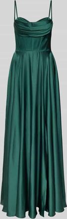 Mascara Abendkleid mit Wasserfall-Ausschnitt in Dunkelgruen, Gr&ouml;&szlig;e 40