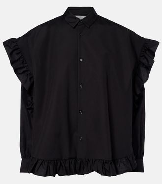 Comme Des Gar&ccedil;ons Blusa in cotone con volant
