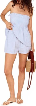 Minkpink Ines Drawstring Shorts In Sky Blue