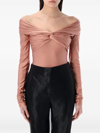 Andamane twisted long-sleeve bodysuit - Rosa