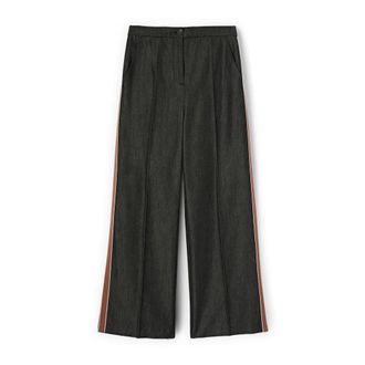 Motivi Broeken, Dames, Grijs, 2Xs, Katoen, Wide Broeken