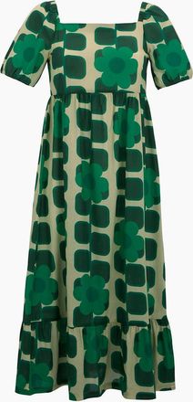 Regatta Womens Regatta Womens/Ladies Orla Kiely Giant Square Flower Summer Midi Dress - Green - Size: 12