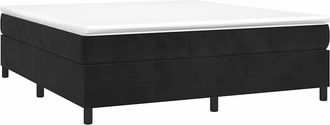 vidaXL Estructura De Cama Sin Colch&oacute;n Terciopelo Negro 160x200 Cm Vidaxl