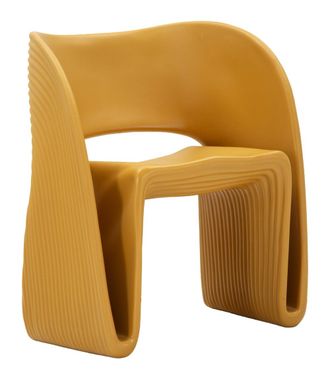 Mauro Ferretti Sill&oacute;n de exterior pe mostaza 65x57,5x76 cm
