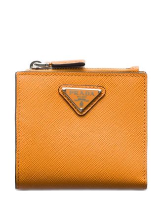 Prada Portafoglio piccolo in pelle Saffiano - Arancione