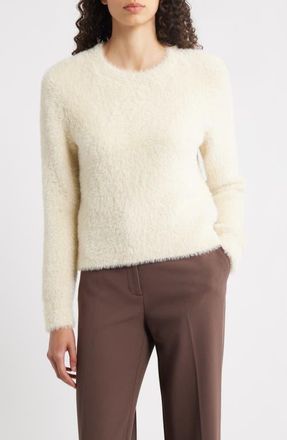 Kobi Halperin Thomas Fuzzy Crewneck Sweater in Ivory at Nordstrom, Size X-Small