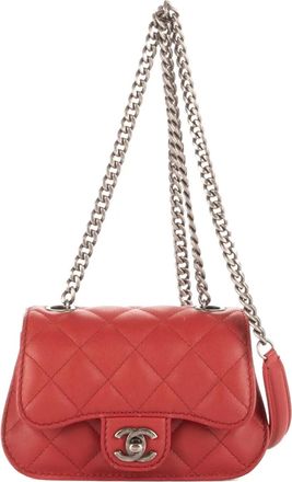 Chanel Borsa a tracolla trapuntata - Rosso
