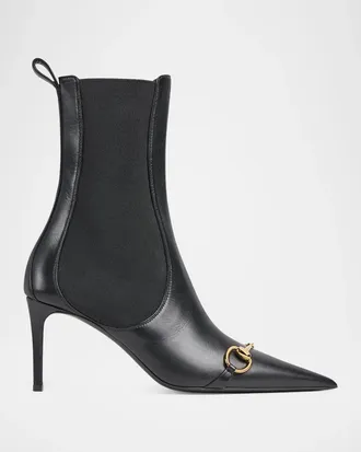 Gucci Donna 80MM Leather Ankle Boots