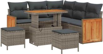 vidaXL Vidaxl - Conjunto De Sof&aacute; De Jard&iacute;n 8 Pcs Gris 90 X 55 X 71 Cm