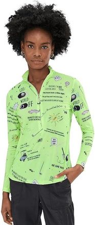 Jamie Sadock Sunsense Golfstar Long Sleeve Quarter Zip Womens Clothing 1 : LG, Polyester/Spandex