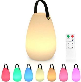 OEM Ulisem - L&aacute;mpara De Exterior Recargable Ip44 Con Mando A Distancia - 24 Horas De Autonom&iacute;a - Brillo Ajustable - Ideal Para Acampar Y Fiestas Al Aire L