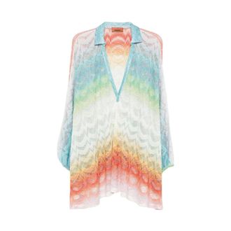Missoni Short Caftan Cover-Up - female - Missoni - Blouses - Multicolor - S - Blouses & Shirts