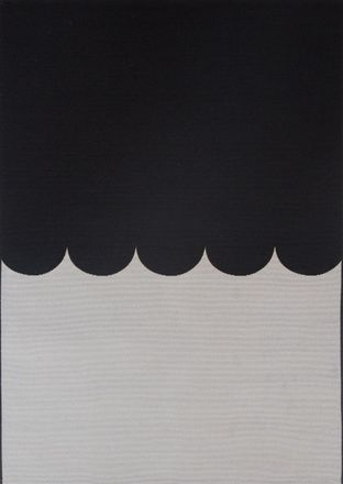 Nazar Rugs Alfombra para interior/exterior moderna bicolor negro 120x160 cm