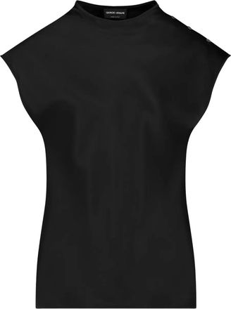 Giorgio Armani Top con bottoni - Nero