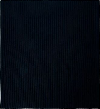 Yohji Yamamoto Rib Snood - Dames - Wintersjaals - Zwart - M - Wol - Accessoires
