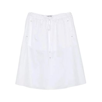 Low Classic Drawstring Midi Skirt - female - LOW CLASSIC - Short Skirts - White - L - Skirts