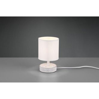 Reality L&aacute;mpara De Mesa Blanca Moderna Pantalla De Tela De Cer&aacute;mica Marie Trio Lighting