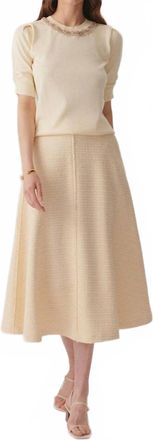 Exquise Ruth Skirt In Ecru