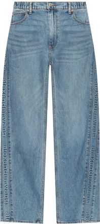 Alexander Wang logo-embossed boyfriend jeans - women - Cotton/Lyocell/Polylactic Acid (PLA) - 29 - Blue