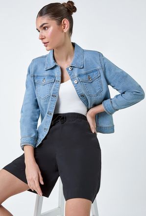 Roman Cotton Elastic Waist Tie Detail Pocket Shorts