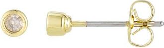 st. Moran Natural Diamond Bezel Stud Earrings in Gold at Nordstrom