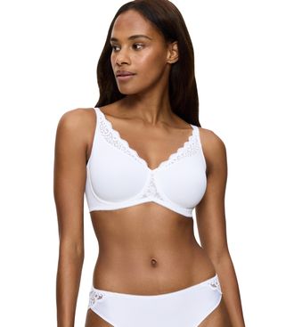 Triumph Minimizer-BH TRIUMPH Amourette, Damen, Gr. 95, Cup H, wei&szlig;, Microtouch, Obermaterial: 68% Polyamid, 32% Elasthan, BHs Minimizer-BH, verkleinert die Br