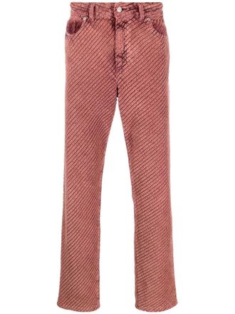 Diesel Pantaloni P-Cordy dritti a coste - Rosa