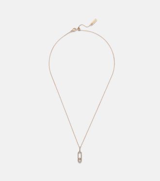 Messika Move Uno Large 18kt rose gold necklace with diamonds