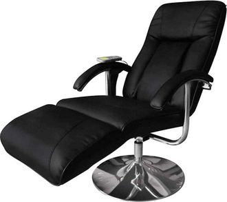 vidaXL Vidaxl - Sill&oacute;n De Masaje De Cuero Sint&eacute;tico Negro