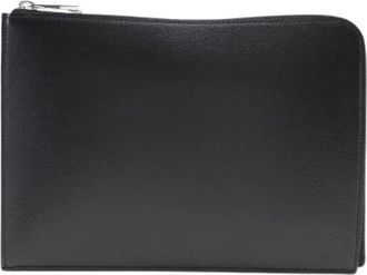 Louis Vuitton Pre-owned Leather Clutch - unisex - Vintage Clutch - Zwart - ONE Size - Leer - Vintage