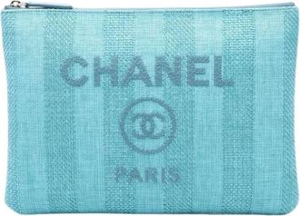 Chanel Pre-owned Fabric chanel-bags - Dames - Vintage Tassen - Blauw - ONE Size - Vintage