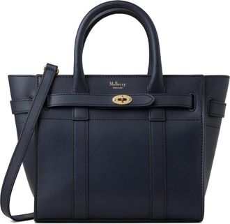 Mulberry Mini Zipped Bayswater Leather Satchel in Night Sky at Nordstrom