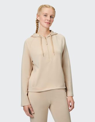 Venice Beach Hoodie VENICE BEACH HALF ZIP HOODIE JESSICA, Damen, Gr. XXL (46), beach, Obermaterial: 50% Modal, 43% Polyester, 7% Elasthan, Sweatshirts Hoodie