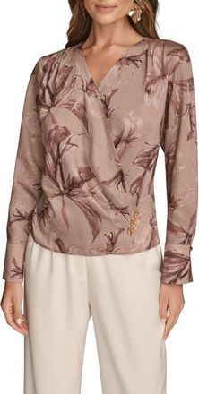 DKNY Satin Wrap Top in Nolita at Nordstrom, Size X-Large