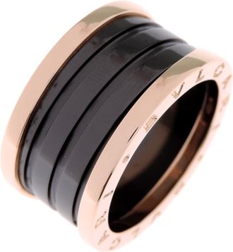 Bulgari Pink Gold (18K) Ceramic Band Ring (Pre-Owned)