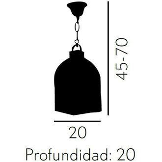 Fabrilamp Fabrilamp - Farol Granadino 4 Caras Grande 1xe27 Cuero/colores Regx20x20 Cm