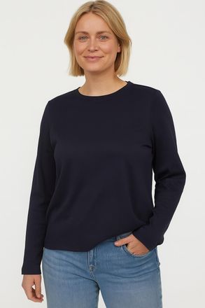 Vero Moda Langarmshirt VERO MODA VMPAULINA LS T-SHIRT GA JRS NOOS, Damen, Gr. XS, blau (night sky), Jersey, Obermaterial: 100% Baumwolle, unifarben, normal, Run