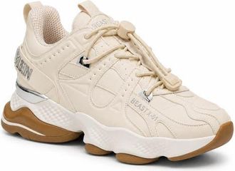 Plein Sport Runner Beast X-01 Nappa Unisex in Beige at Nordstrom, Size 36