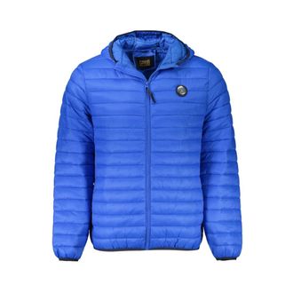 Cavalli Winter Jackets, male, Blue, S, Blue Polyamide Mens Jacket