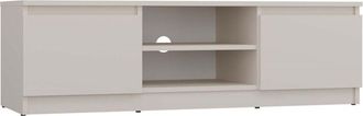 Topeshop Tivoli - Mueble De Tv De Estilo Moderno - 120x40x36cm - 2 Nichos + 2 Puertas - Almacenamiento De Equipos De Tv/audio