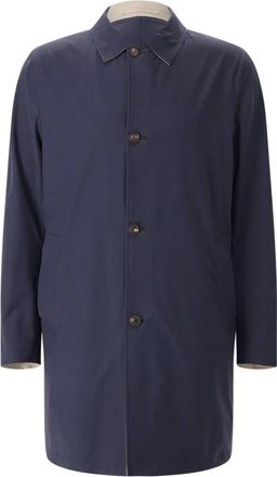 Kired Enkelrijige jassen - Heren - Mantel - Blauw - XL - Jassen